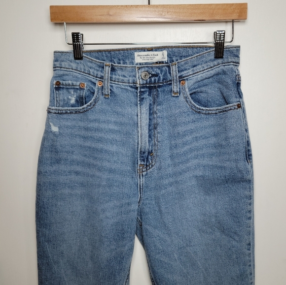 Abercrombie & Fitch 90's Slim Straight Ultra High Rise Curve Love Size 27/4L - Picture 4 of 11